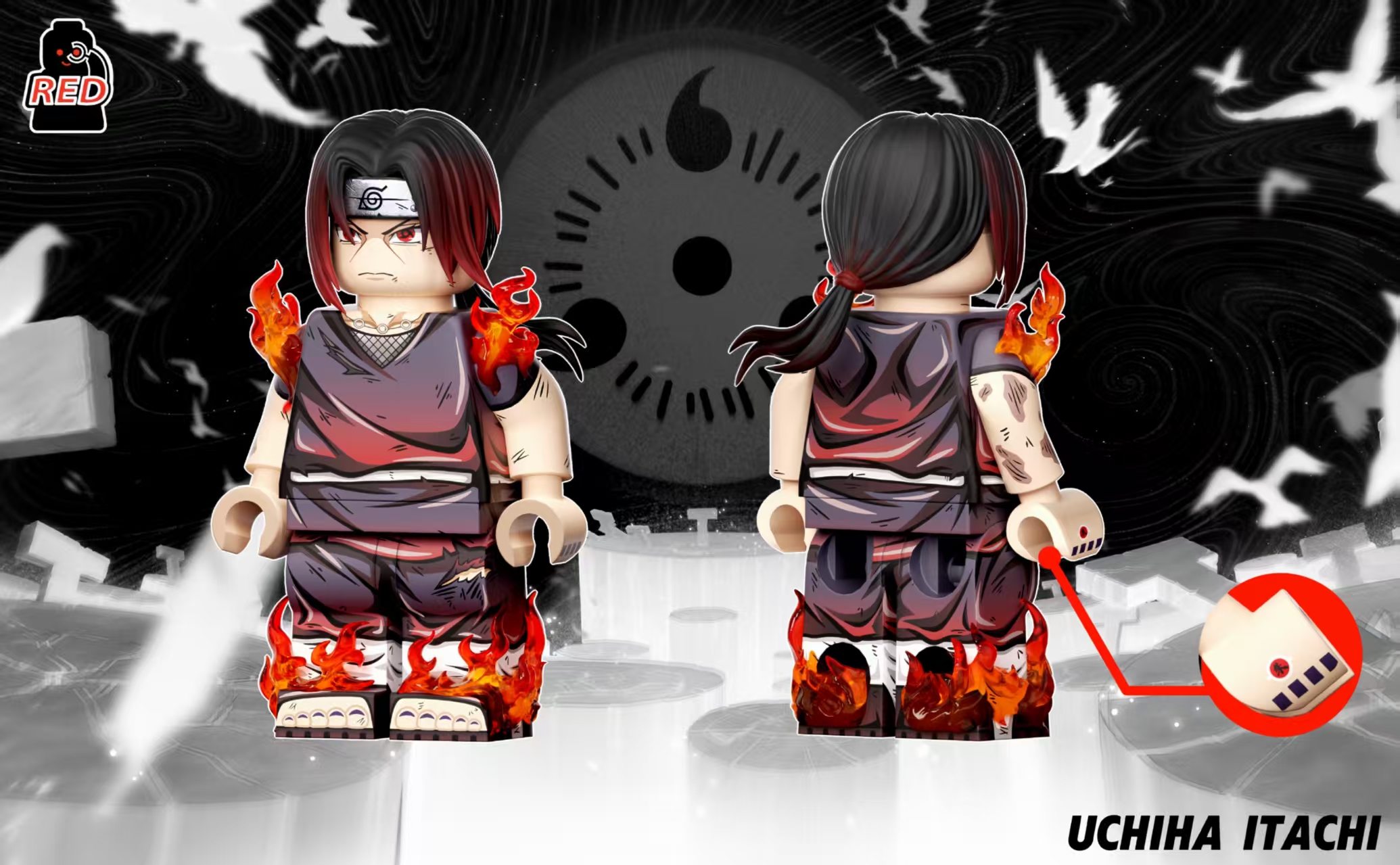 Preorder】【Red】Susanoo Itachi 鼬 이타치【naruto custom