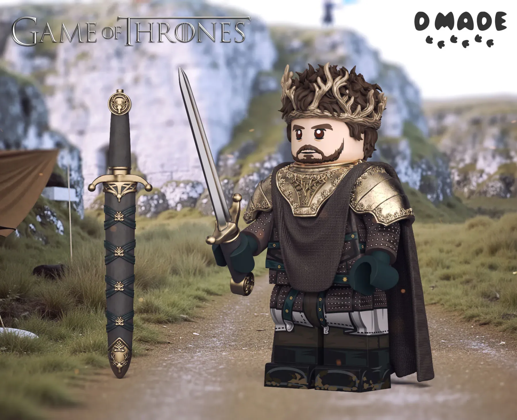 【D Made】Renly / Brienne 藍禮 / 布蕾妮 렌리 / 브리엔 【Game of Thrones custom minifigures】