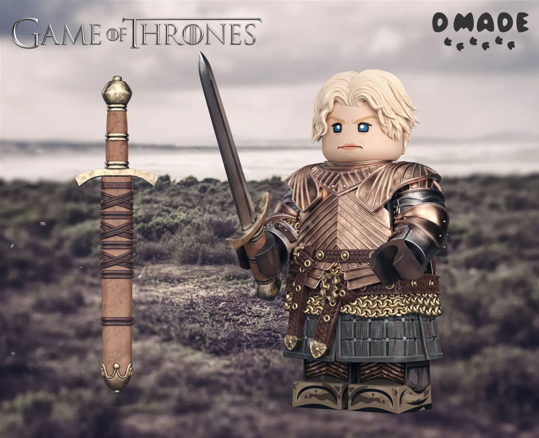 【D Made】Renly / Brienne 藍禮 / 布蕾妮 렌리 / 브리엔 【Game of Thrones custom minifigures】