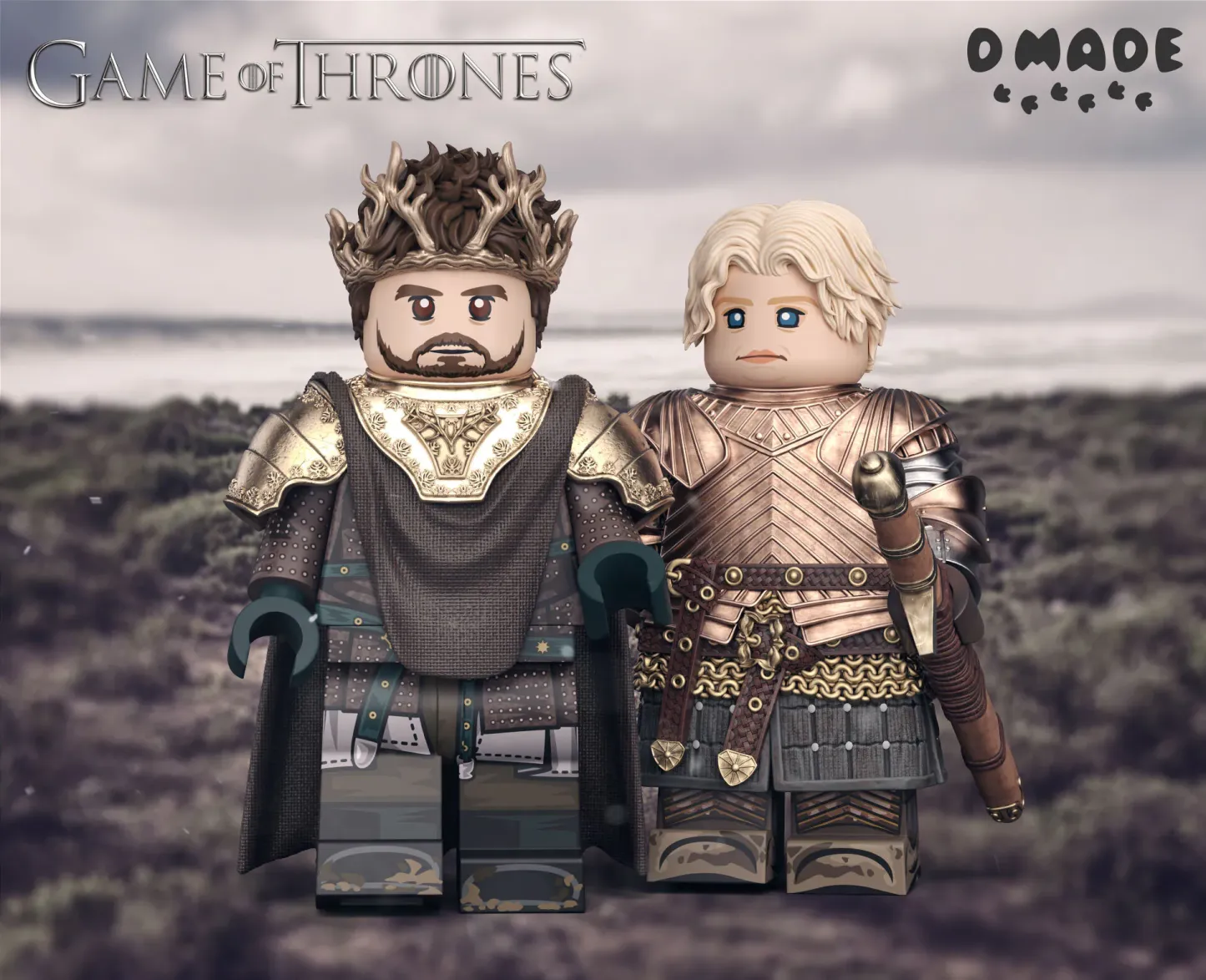 【D Made】Renly / Brienne 藍禮 / 布蕾妮 렌리 / 브리엔 【Game of Thrones custom minifigures】
