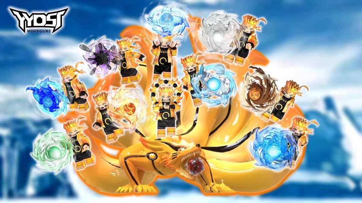 【THB-YYDSJ】Kurama Display Base + 9 Tailed Beast Ball Rasenshurikens