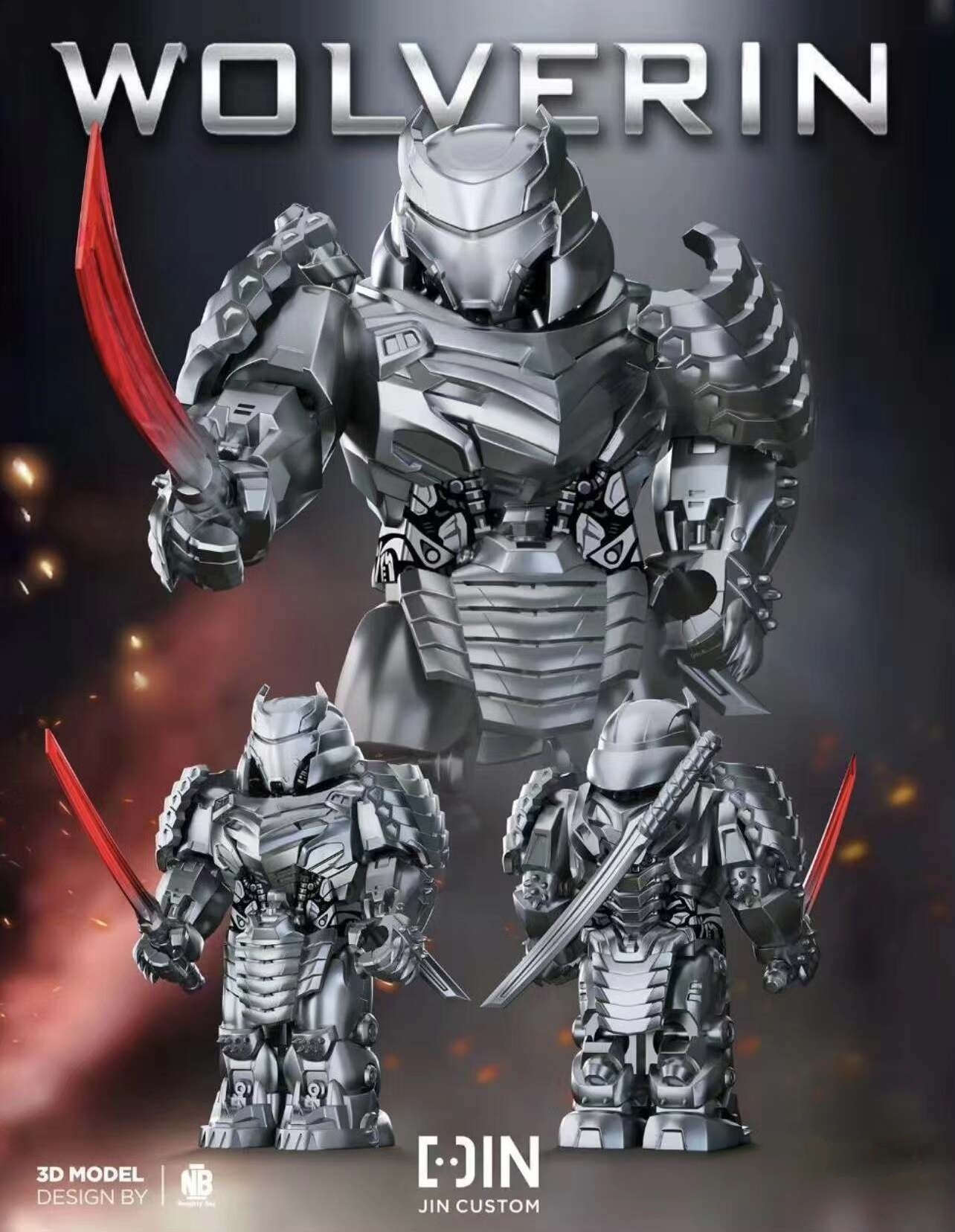 【JIN】Silver Samurai 銀武士 실버 사무라이【Custom Marvel Minifigures】