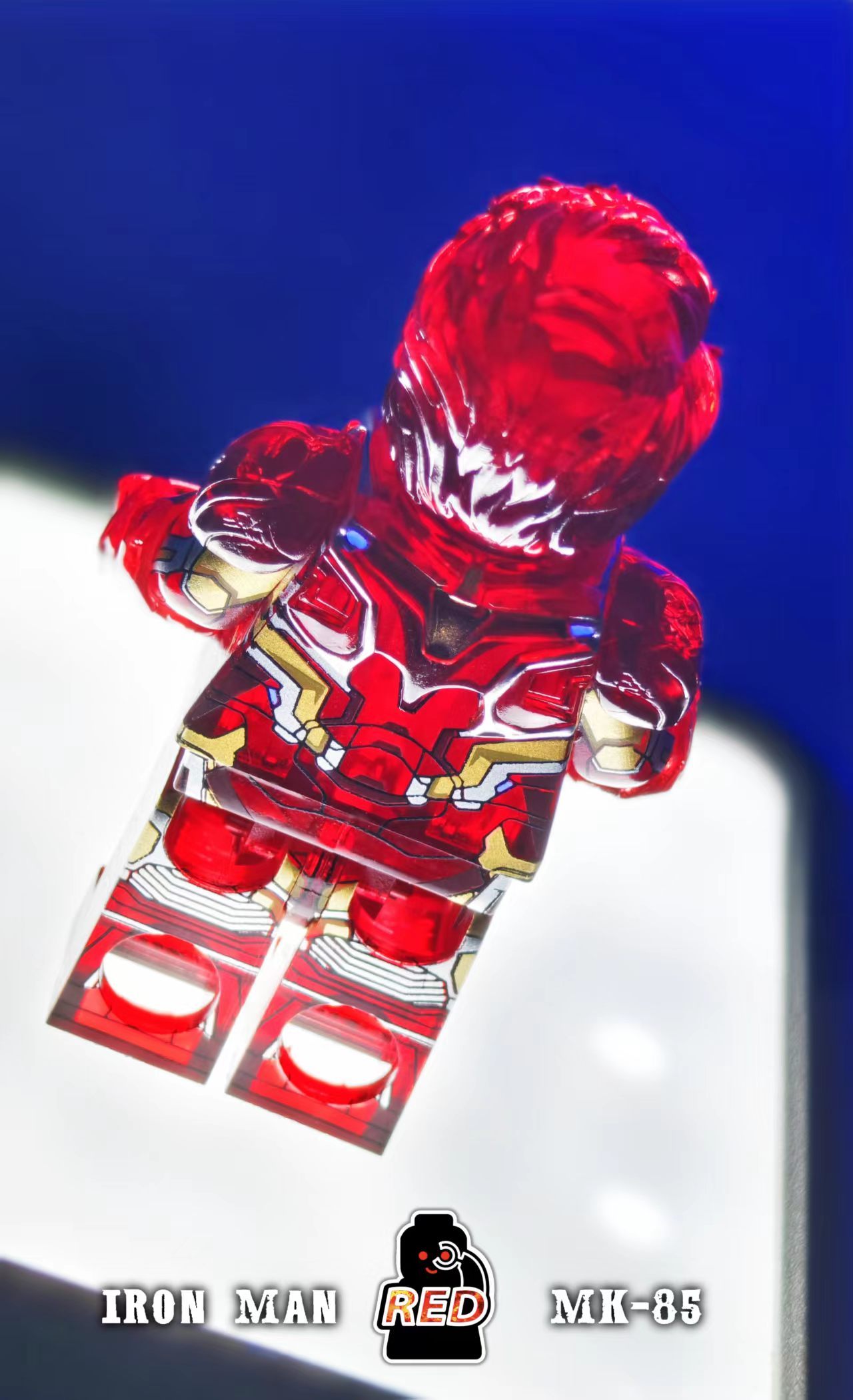 【Preorder】【Red】Tony - MK85 - Holographic Red 托尼 - MK85 - 全息紅 토니-MK85-홀로그래픽 레드【Custom Marvel Minifigures】