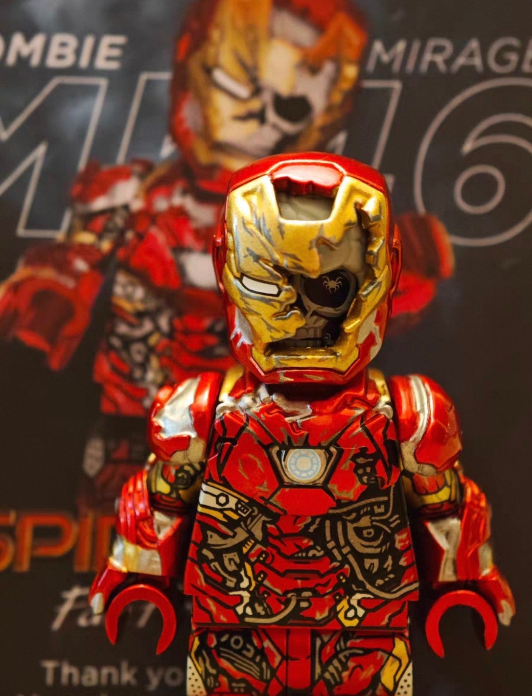 【JIN】Zombie Iron Man MK46 喪屍鋼鐵人 MK46 좀비 아이언맨 MK46 【custom Marvel minifigures】