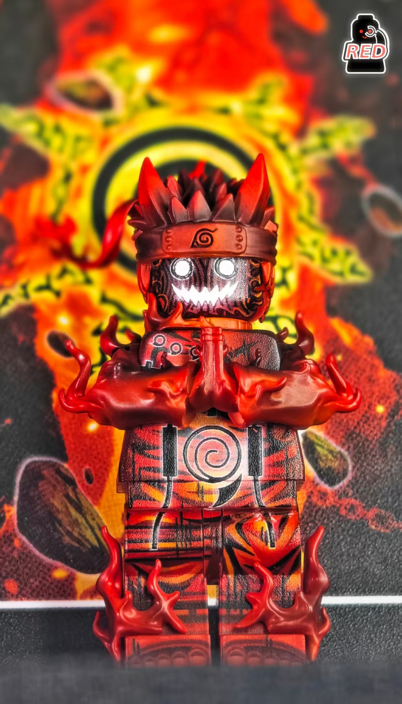 【Red】Alternate Color Rampage Naruto 異色暴走鳴人 이색 폭주 나루토【naruto custom minifigures】