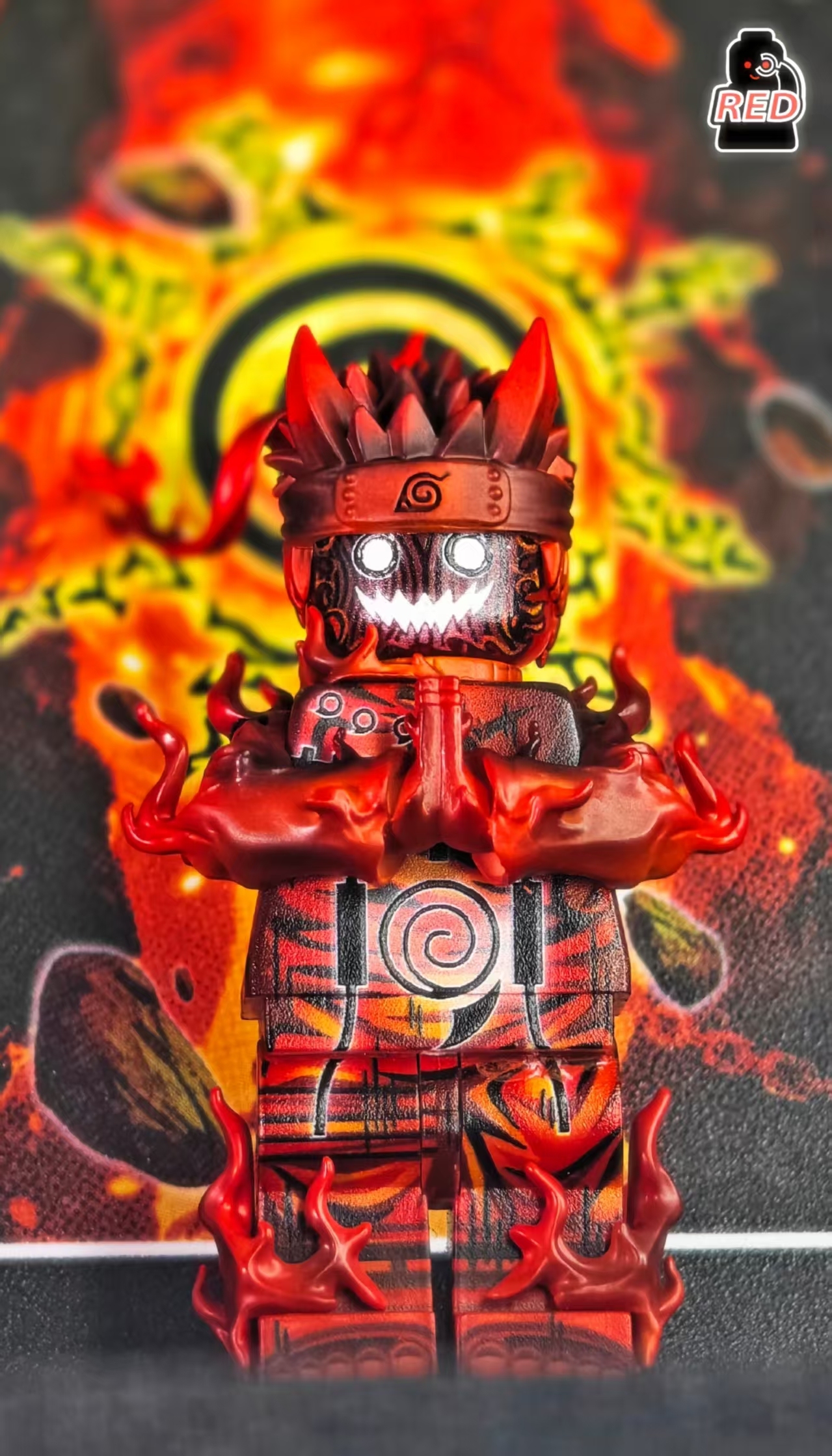 【Red】Alternate Color Rampage Naruto 異色暴走鳴人 이색 폭주 나루토【naruto custom minifigures】