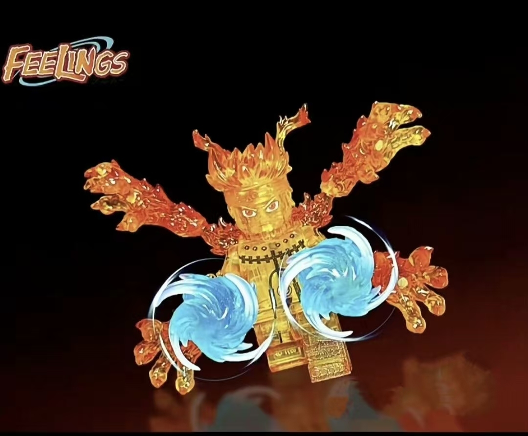 【Feelings】Transparent Golden Naruto 鳴人 나루토【naruto custom minifigures】