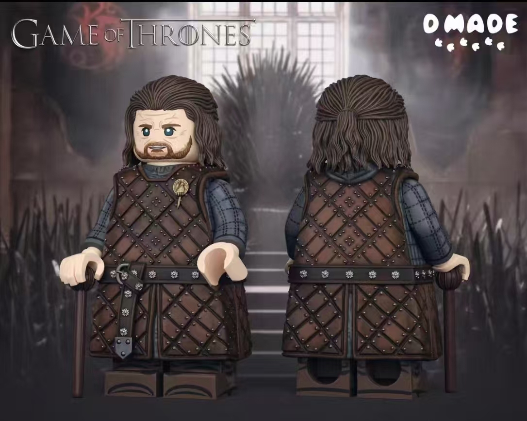 【D Made】Ned Stark (Full Version) 奈德史塔克（完全版） 네드 스타크 (완전판)【Game of Thrones custom minifigures】