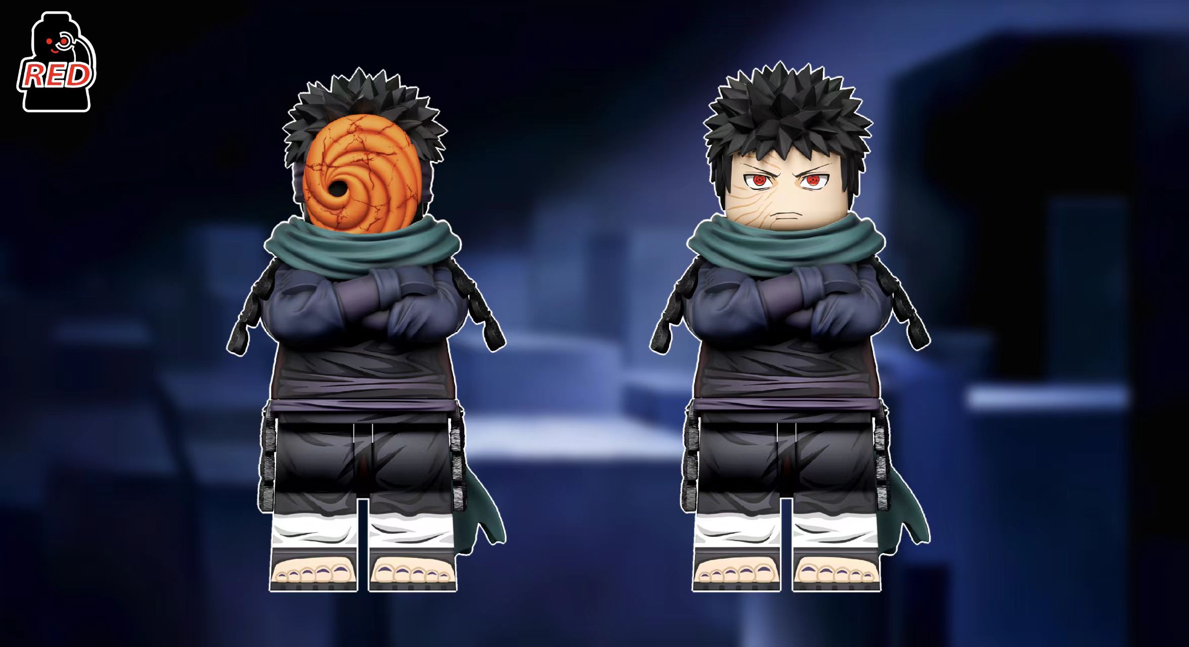 【Red】Uchiha Obito (Akatsuki Creation) 宇智波帶土【曉創生】 우치하 오비토 [아카츠키 창생]【naruto custom minifigures】