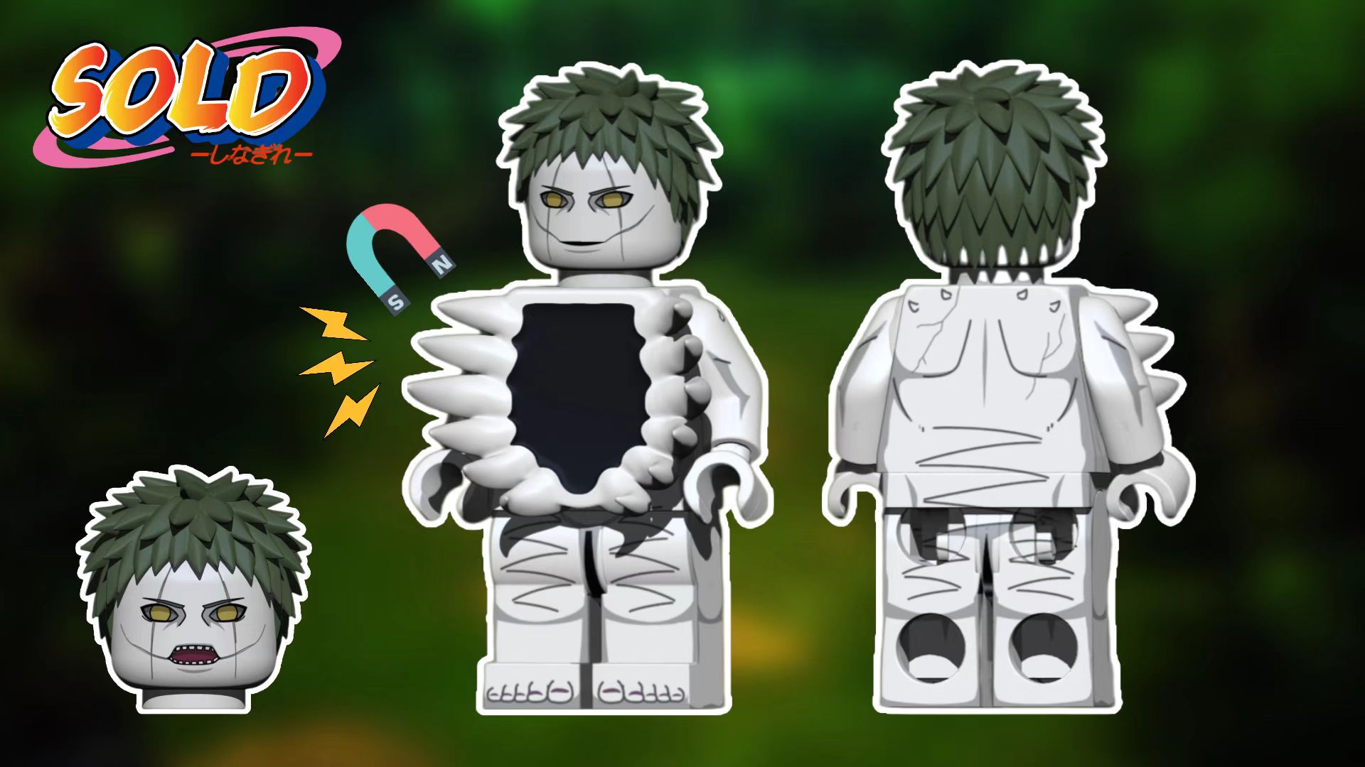 【Preorder】【Sold】White Zetsu Army 絕 제츠【naruto custom minifigures】-Tom_minifigs
