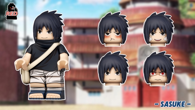 Red】Sasuke [Childhood] 佐助 사스케【naruto custom minifigures