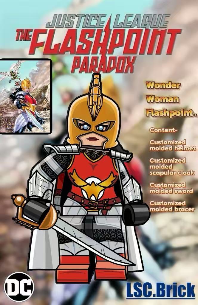 【Preorder】【LSC】Wonder Woman + Helmet 神奇女侠 + 头盔 원더우먼 + 헬멧 【DC custom minifigures】