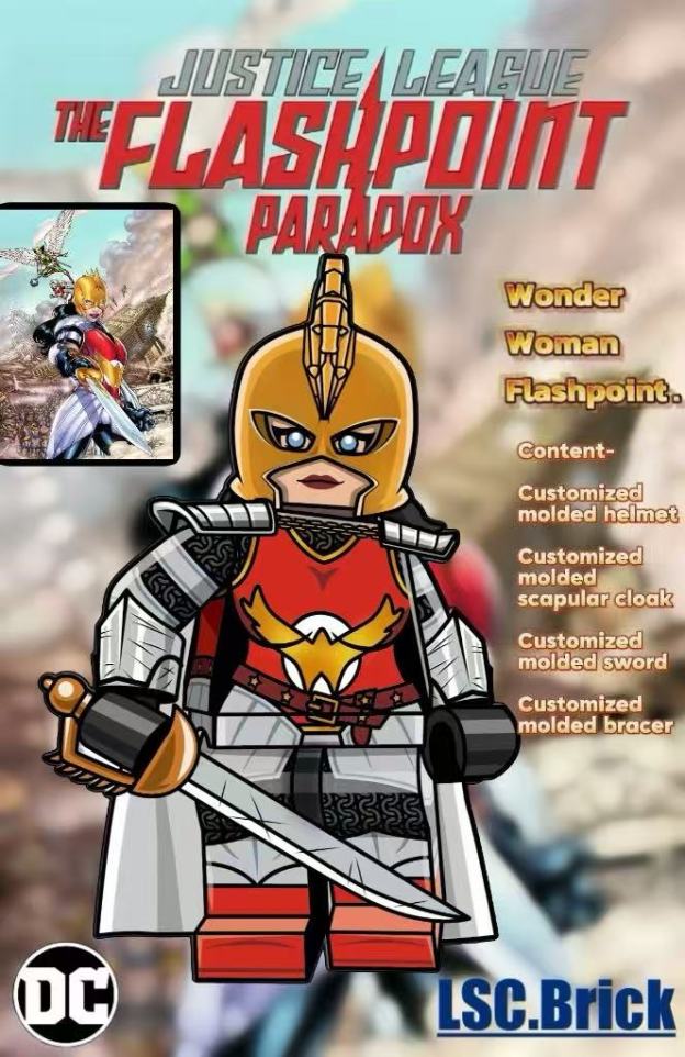 【Preorder】【LSC】Wonder Woman + Helmet 神奇女侠 + 头盔 원더우먼 + 헬멧 【DC custom minifigures】