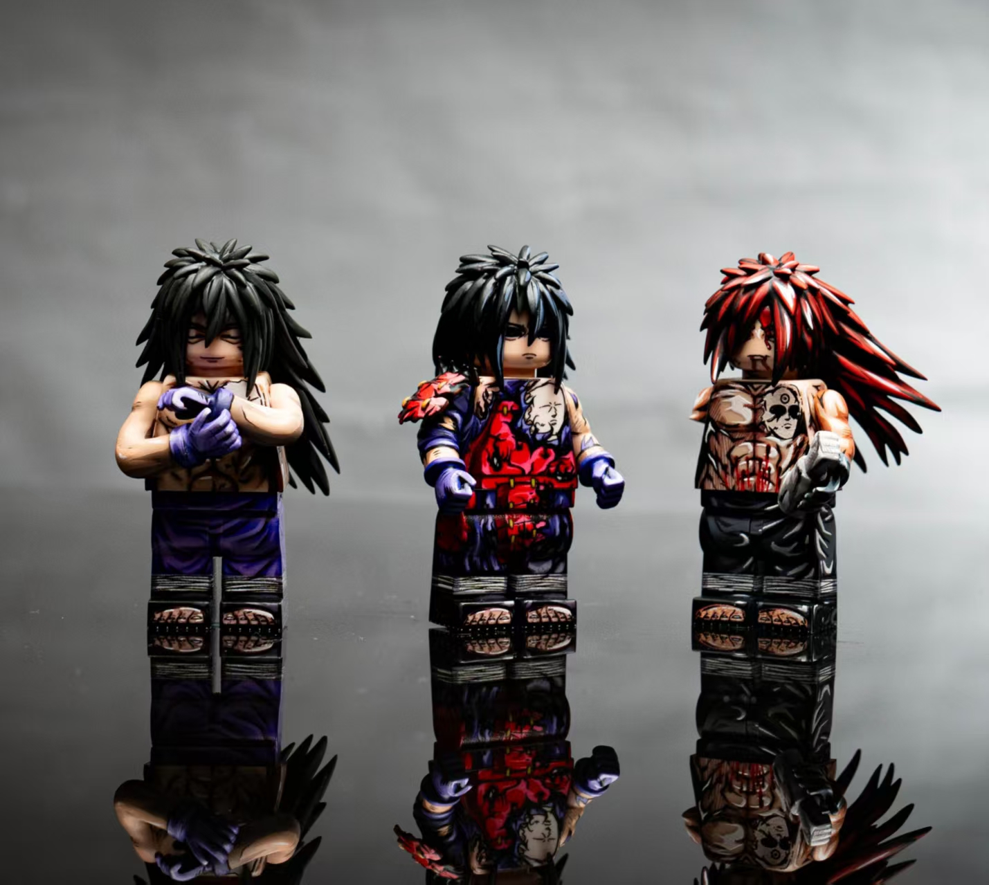 【Preorder】[Love] Uchiha Madara Set 2 (A set of 3 minifigs) [ACGN], 宇智波斑 우치하 마다라【naruto custom minifigures】