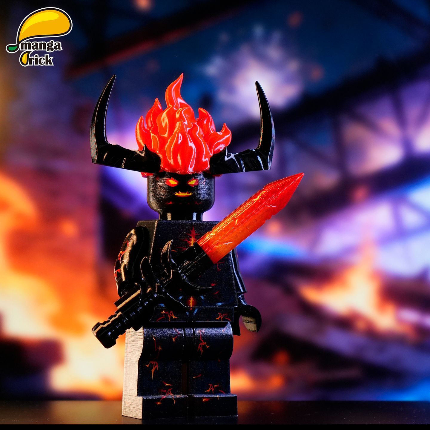 【Leyile-Mango】Surtur (Fully Custom-Molded Giant Body) 蘇爾特爾 서르투르 【Custom Marvel Minifigures】-Tom_minifigs