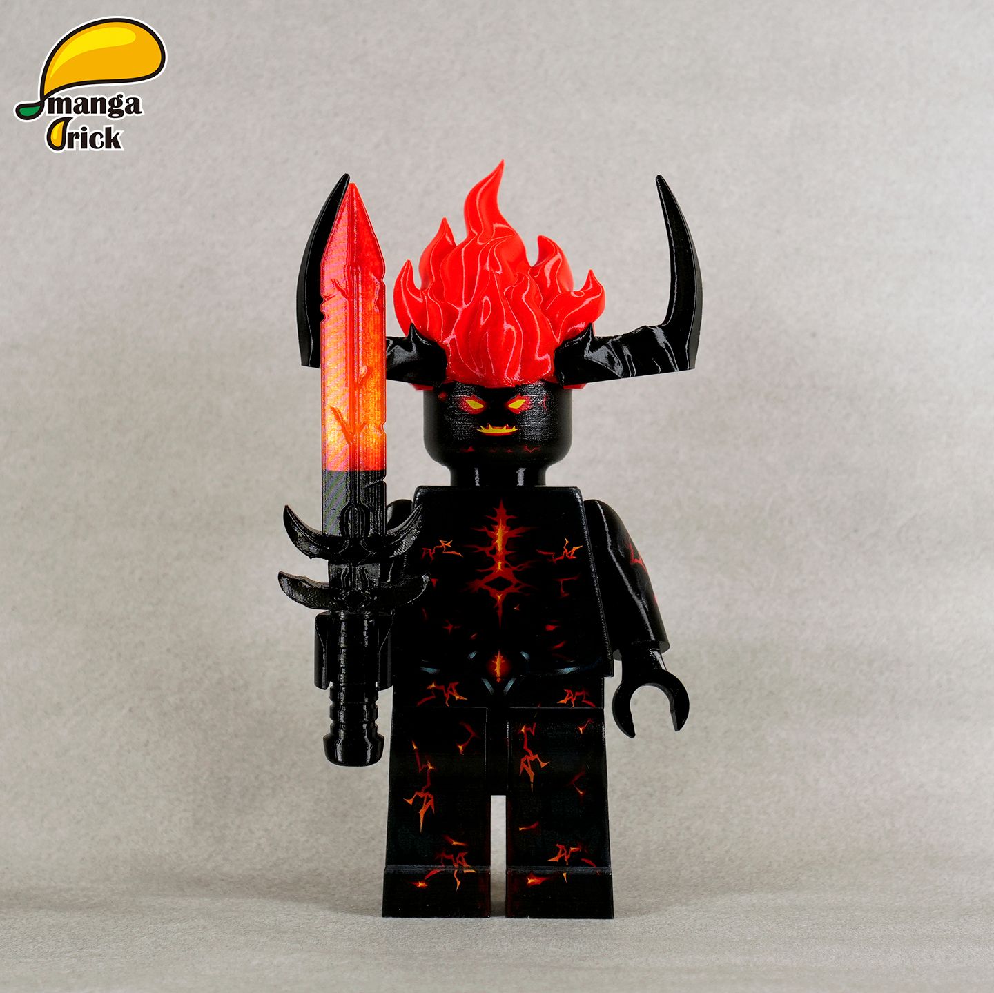 【Leyile-Mango】Surtur (Fully Custom-Molded Giant Body) 蘇爾特爾 서르투르 【Custom Marvel Minifigures】-Tom_minifigs