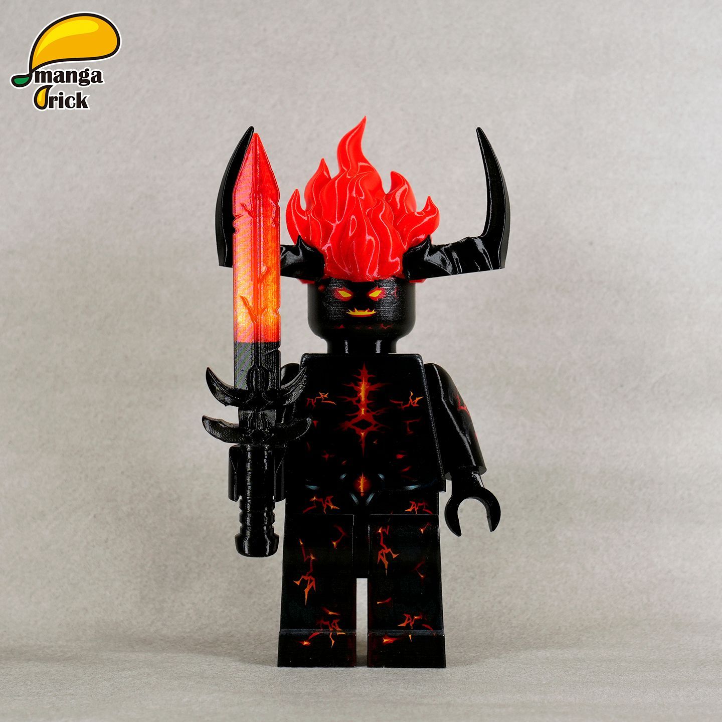 【Leyile-Mango】Surtur (Fully Custom-Molded Giant Body) 蘇爾特爾 서르투르 【Custom Marvel Minifigures】-Tom_minifigs
