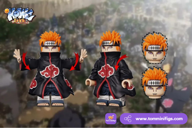 【HOWE】 Six Paths Deva Path - Pain V1 Complete Set 六道天道 --- 佩恩 육도천도---페인【naruto custom minifigures】