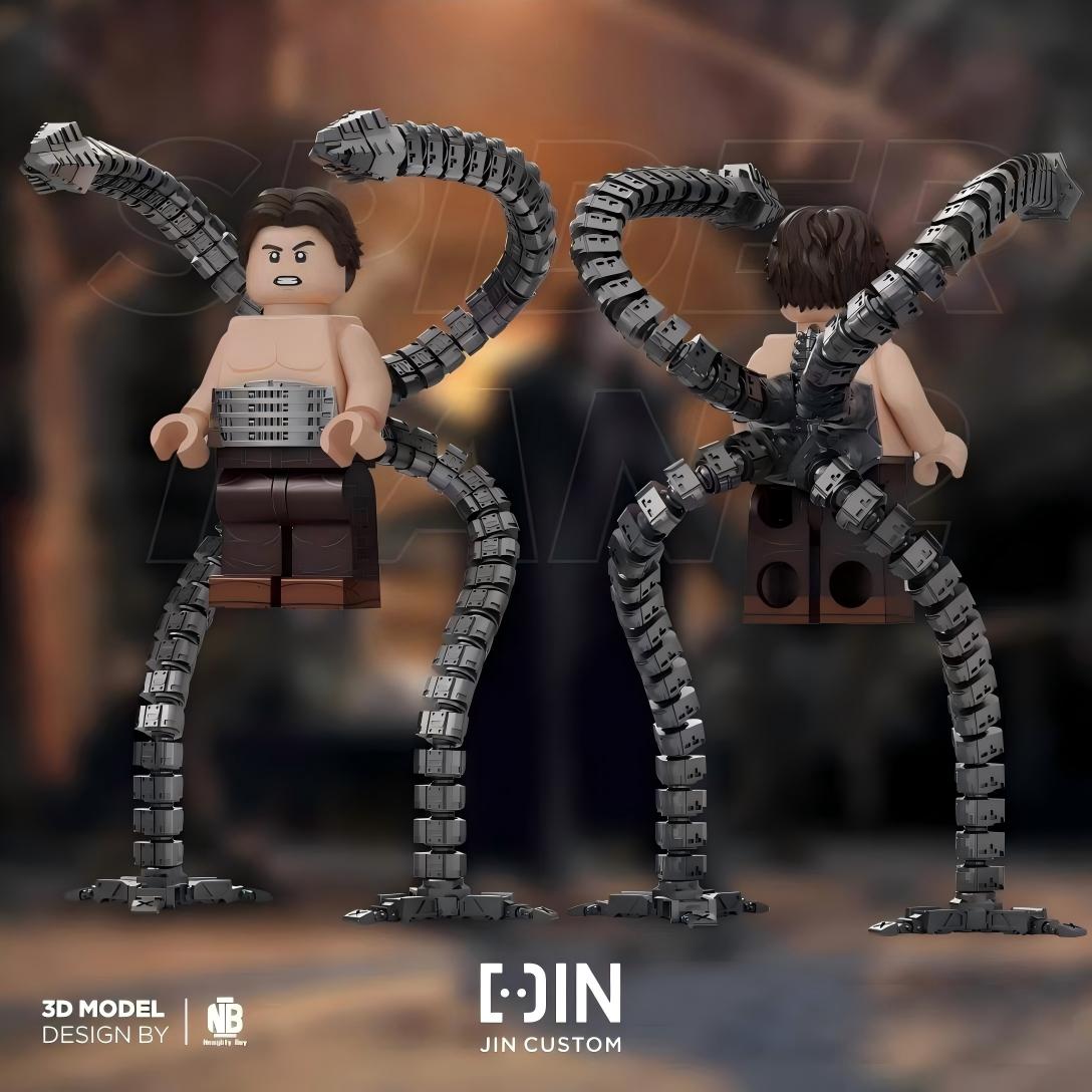 【JIN】Doctor Octopus (Spider‑Man 2) Full Set 章魚博士（蜘蛛人 2）大全套 닥터 옥토퍼스 (스파이더맨 2) 풀 세트【custom minifigures】