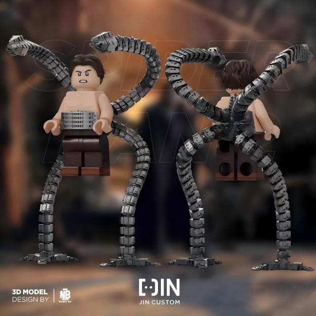 【JIN】Doctor Octopus (Spider‑Man 2) Full Set 章魚博士（蜘蛛人 2）大全套 닥터 옥토퍼스 (스파이더맨 2) 풀 세트【custom minifigures】