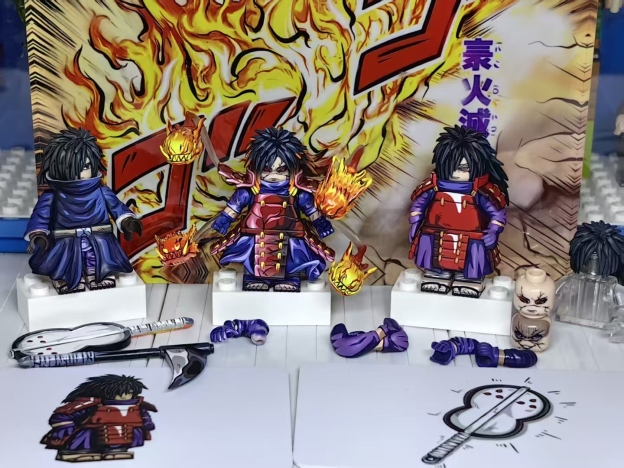【LOVE】 Uchiha Madara (3 minifigs) ACGN  宇智波斑 우치하 마다라【naruto custom minifigures】