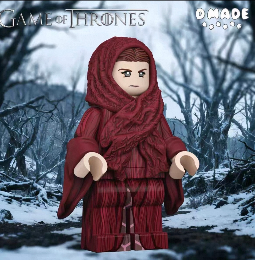【Private】【D Made】Melisandre (The Red Witch) – Scarf Version + Necklace Version 紅袍女巫・梅麗珊卓（圍巾版 + 項鍊版） 멜리산드라 (붉은 마녀) – 스카프 버전 + 목걸이 버전【Game of Thrones custom minifigures】