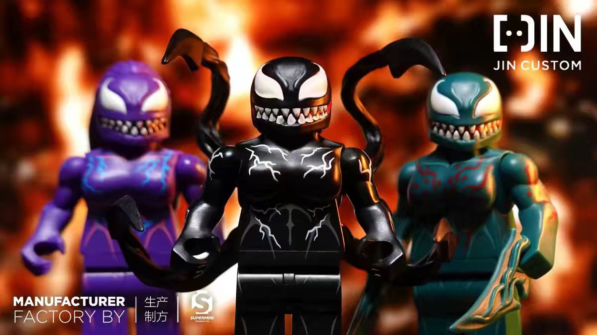 【JIN】Full sets (3 Female Venoms) 全套（3 款女毒液） 풀세트(여성 베놈 3종)【custom minifigures】