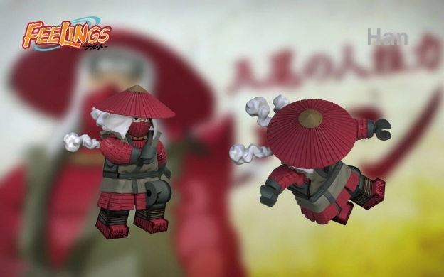 【FEELINGS】Han & Five-Tails Kokuo Two Minifigure Set 漢 & 五尾穆王 한&오미코쿠【Naruto Custom Minifigures】