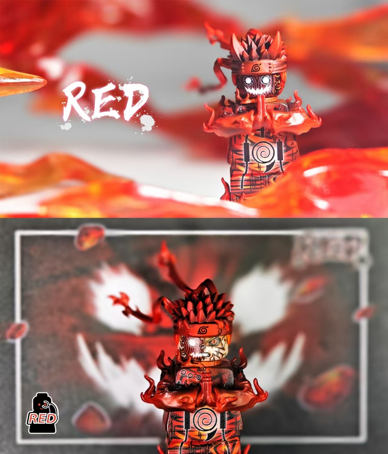 【Red】Alternate Color Rampage Naruto 異色暴走鳴人 이색 폭주 나루토【naruto custom minifigures】