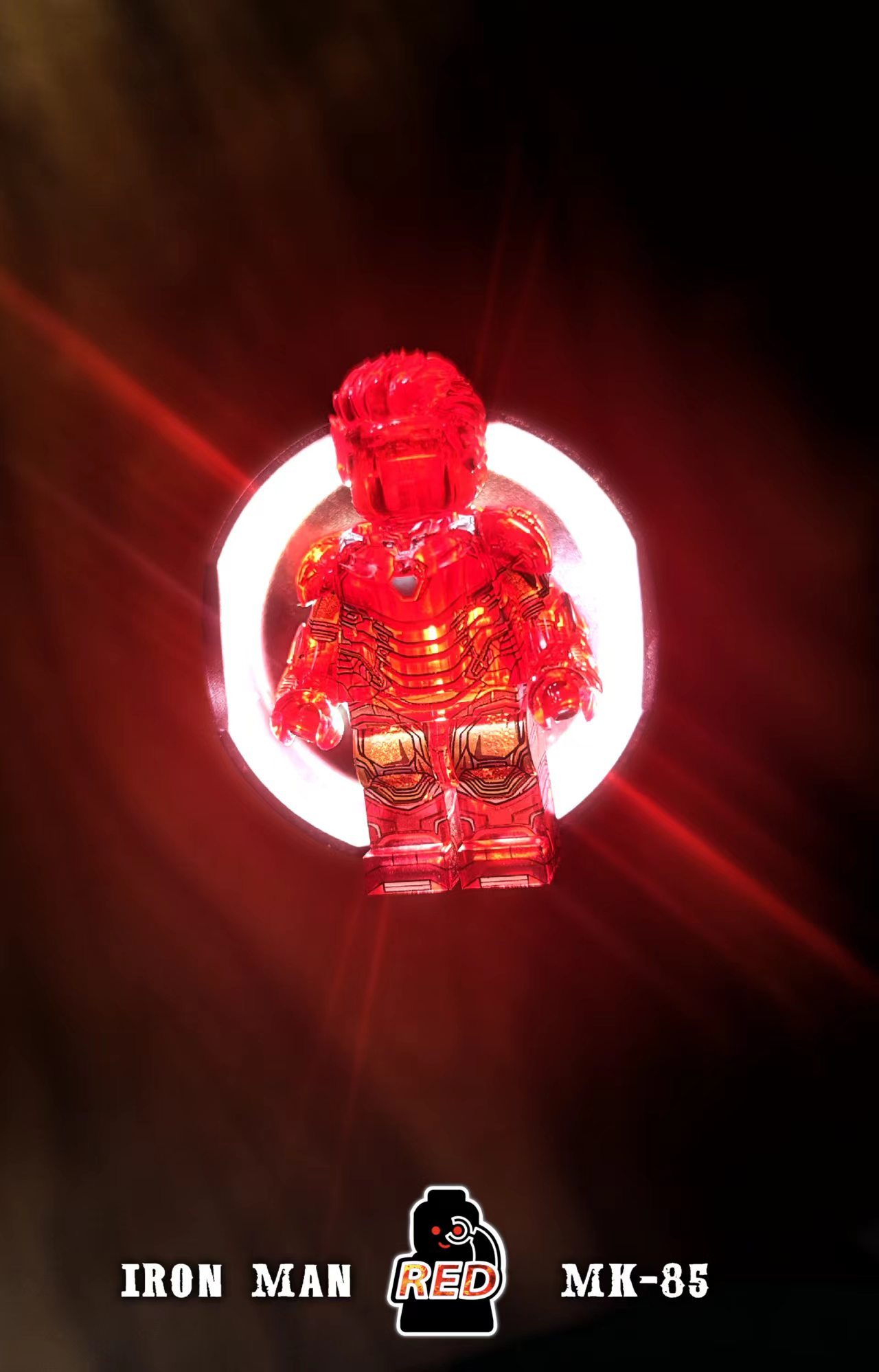【Preorder】【Red】Tony - MK85 - Holographic Red 托尼 - MK85 - 全息紅 토니-MK85-홀로그래픽 레드【Custom Marvel Minifigures】