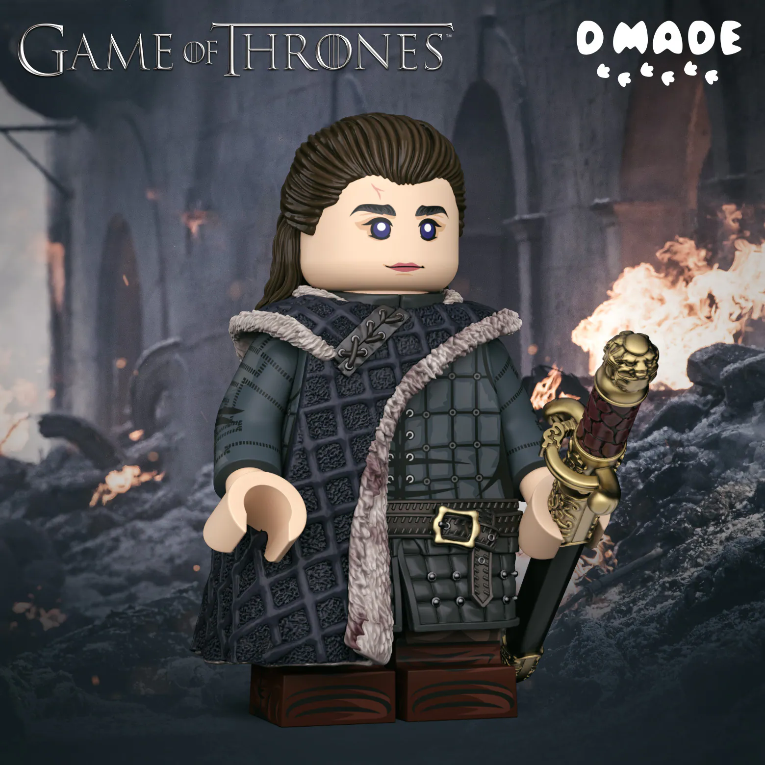 【D Made】Arya Stark 艾莉亚・史塔克 아리아 스타크 【Game of Thrones custom minifigures】