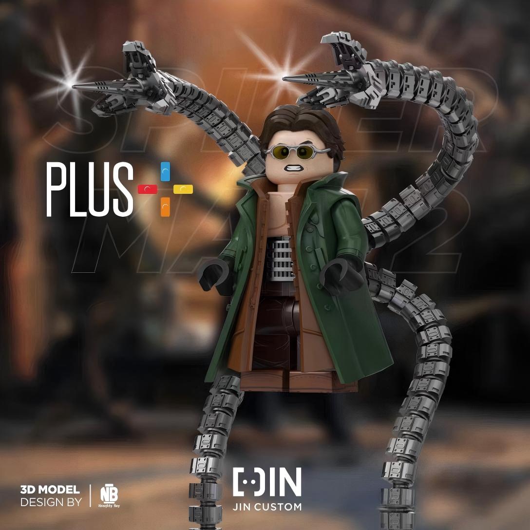 【JIN】Doctor Octopus (Spider‑Man 2) Full Set 章魚博士（蜘蛛人 2）大全套 닥터 옥토퍼스 (스파이더맨 2) 풀 세트【custom minifigures】