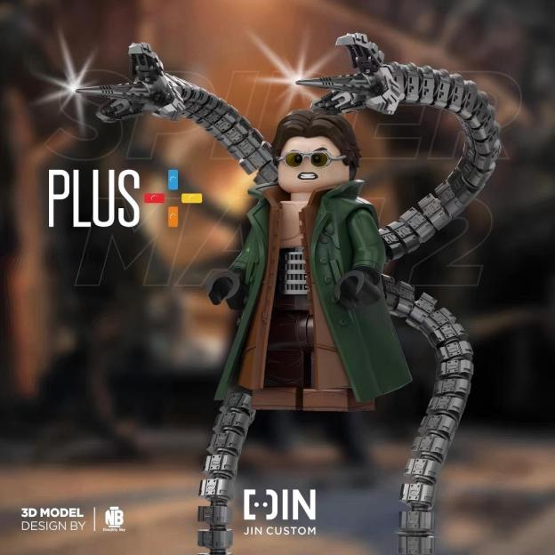 【JIN】Doctor Octopus (Spider‑Man 2) Full Set 章魚博士（蜘蛛人 2）大全套 닥터 옥토퍼스 (스파이더맨 2) 풀 세트【custom minifigures】