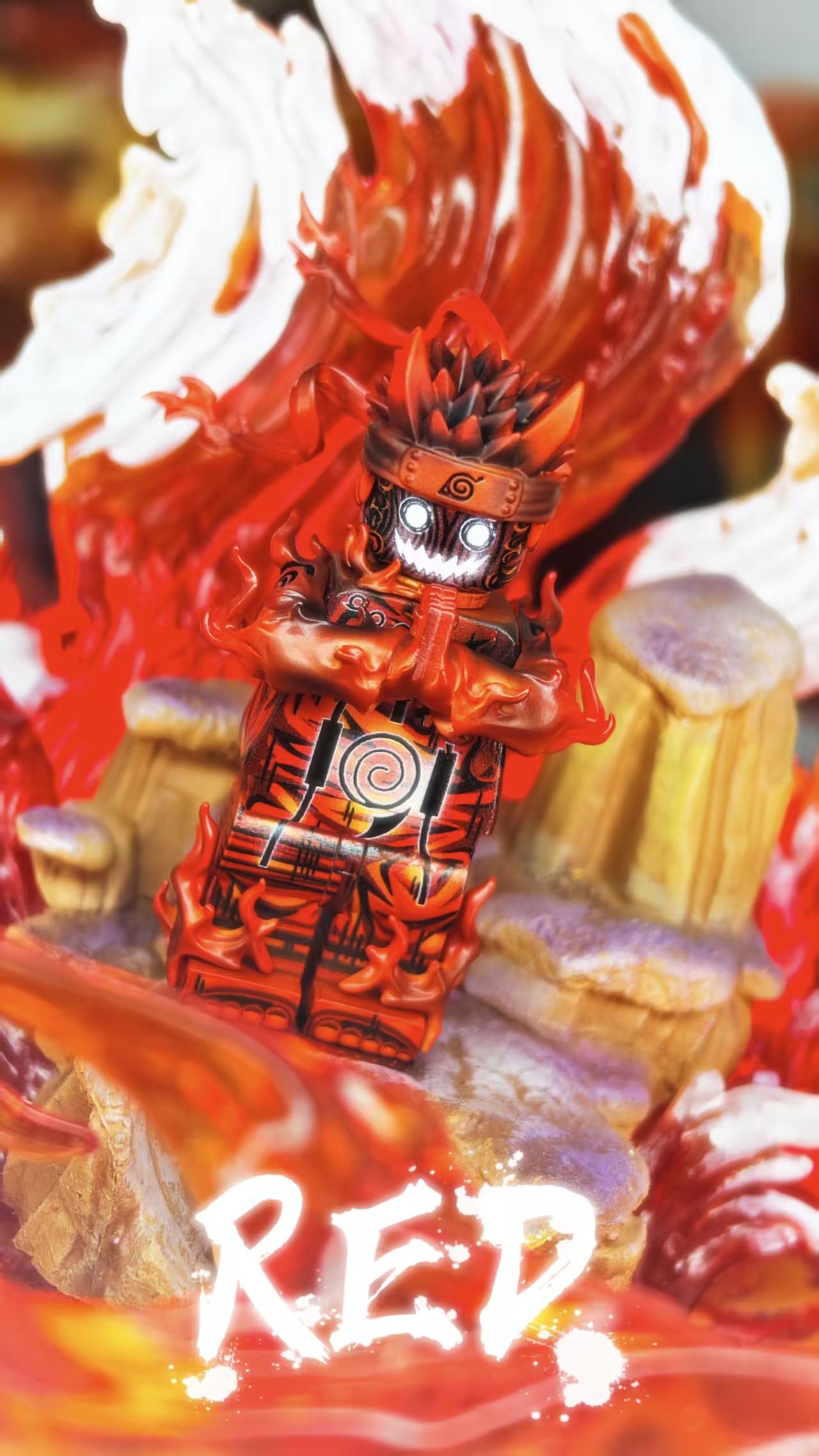 【Red】Alternate Color Rampage Naruto 異色暴走鳴人 이색 폭주 나루토【naruto custom minifigures】