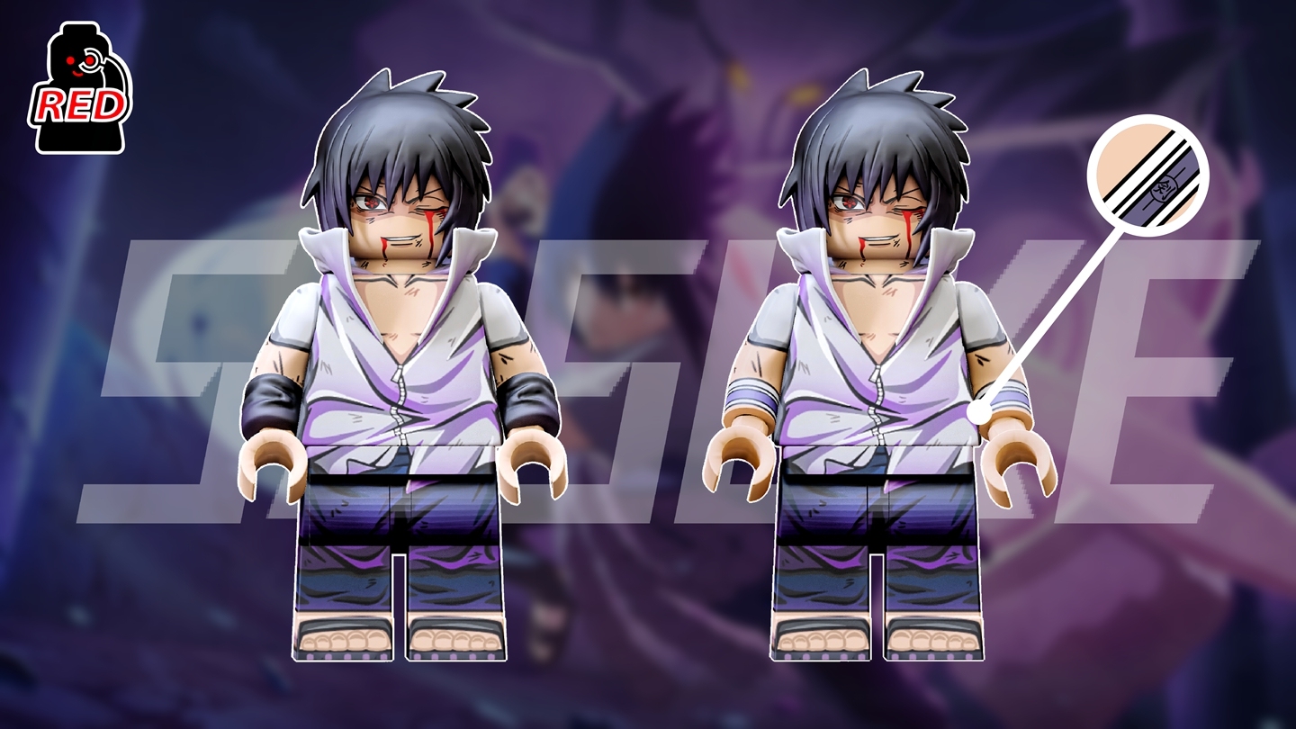 【Preorder】【Red】Uchiha Sasuke [Five Kage Summit] 宇智波佐助【五影會談】 우치하 사스케 [오개 회담]【naruto custom minifigures】