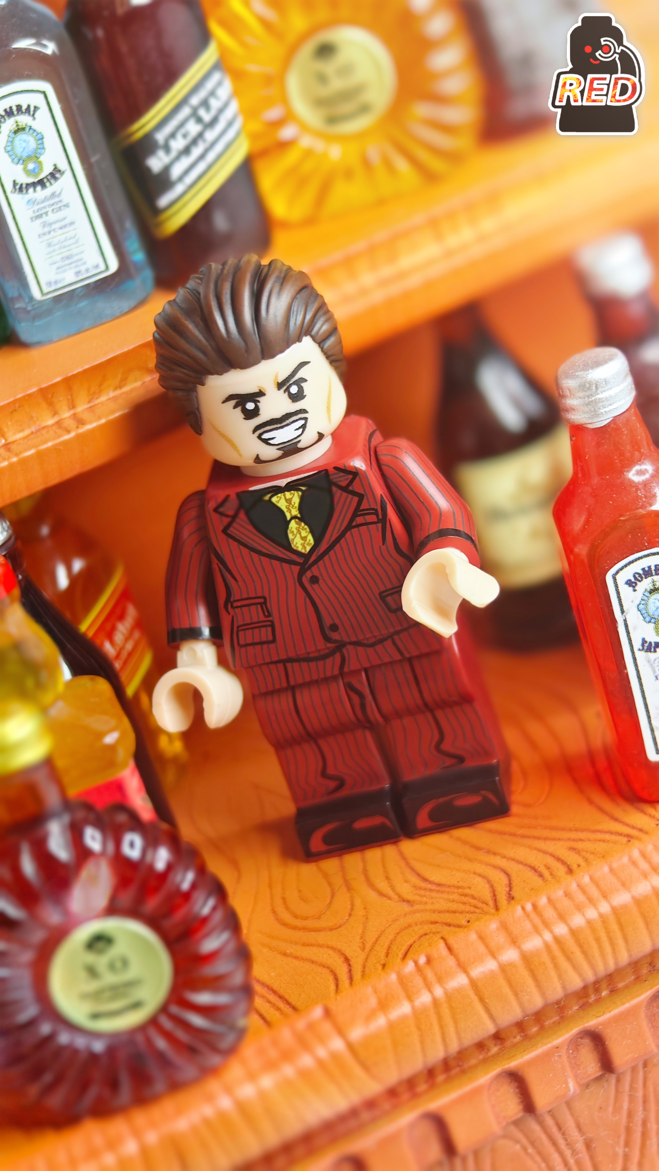 【Preorder】【Red】Iron Man - Tony Stark（Red Suit） 鋼鐵人 - 托尼・斯塔克（紅西裝） 아이언맨 - 토니 스타크（레드 수트）【Custom Marvel Minifigures】