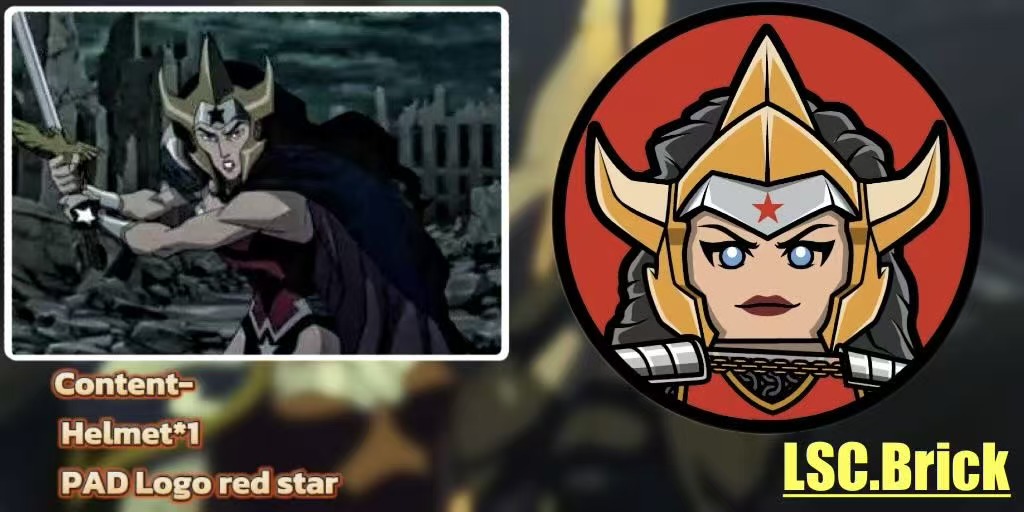 【Preorder】【LSC】Wonder Woman + Helmet 神奇女侠 + 头盔 원더우먼 + 헬멧 【DC custom minifigures】