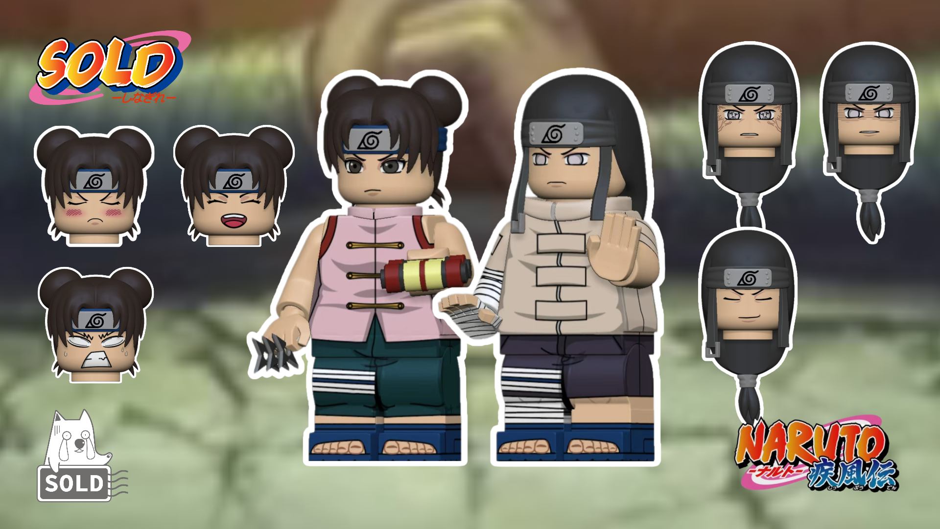 【Preorder】【Sold】Young Neji × Young Tenten 少年寧次 × 少年天天 소년 네지 × 소년 텐텐【naruto custom minifigures】