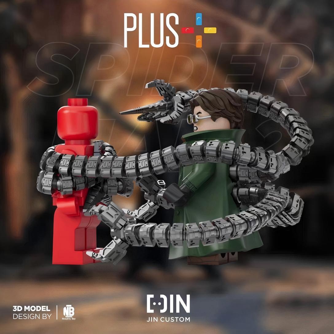 【JIN】Doctor Octopus (Spider‑Man 2) Full Set 章魚博士（蜘蛛人 2）大全套 닥터 옥토퍼스 (스파이더맨 2) 풀 세트【custom minifigures】