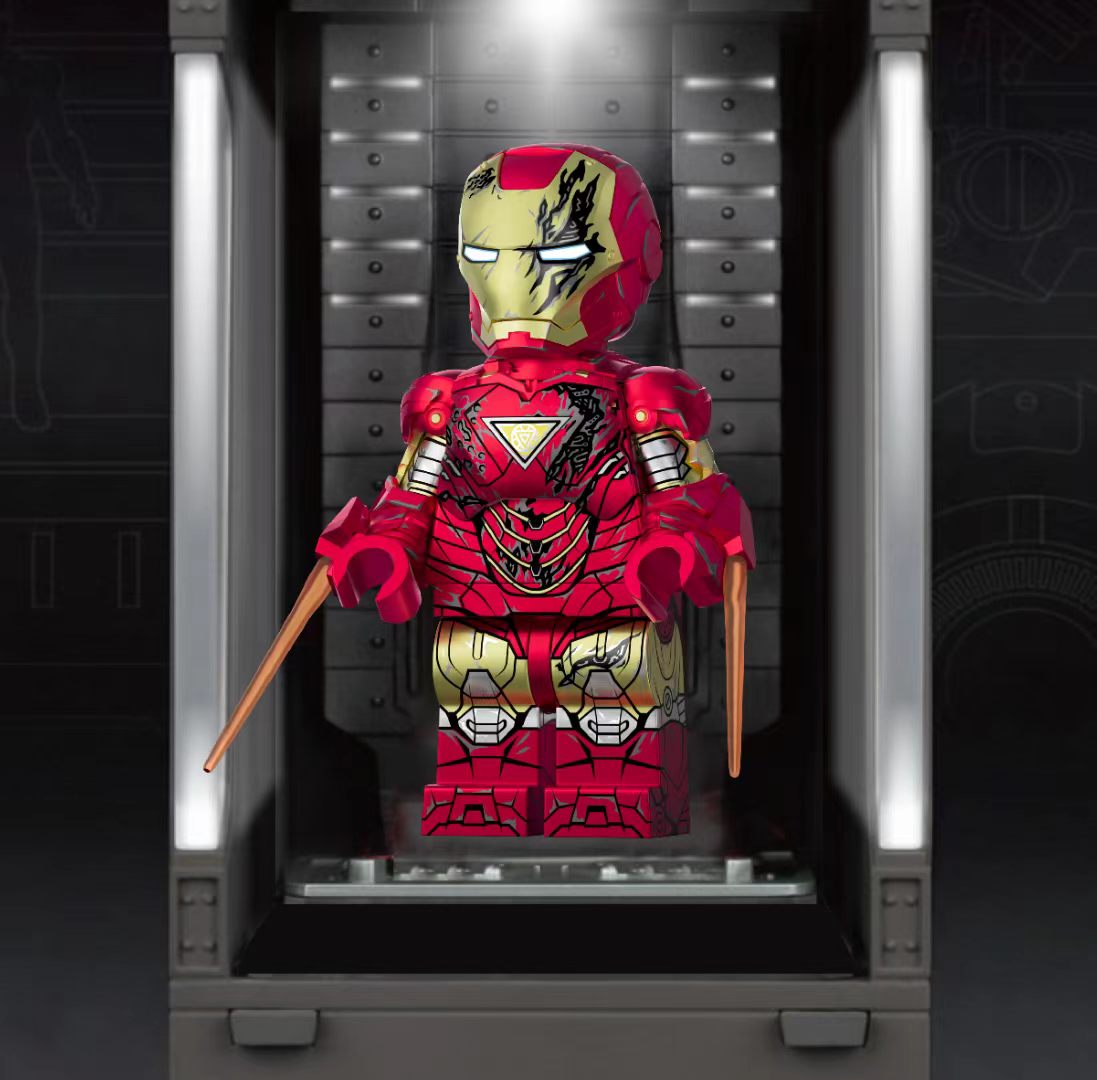【JIN】Iron Man Mk6・Battle‑Damaged・Ultra Limited 鋼鐵俠 Mk6・戰損版・超限量 아이언맨 Mk6・배틀데미지・울트라 리미티드【custom minifigures】