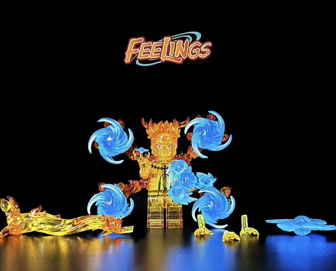 【Feelings】Transparent Golden Naruto 鳴人 나루토【naruto custom minifigures】