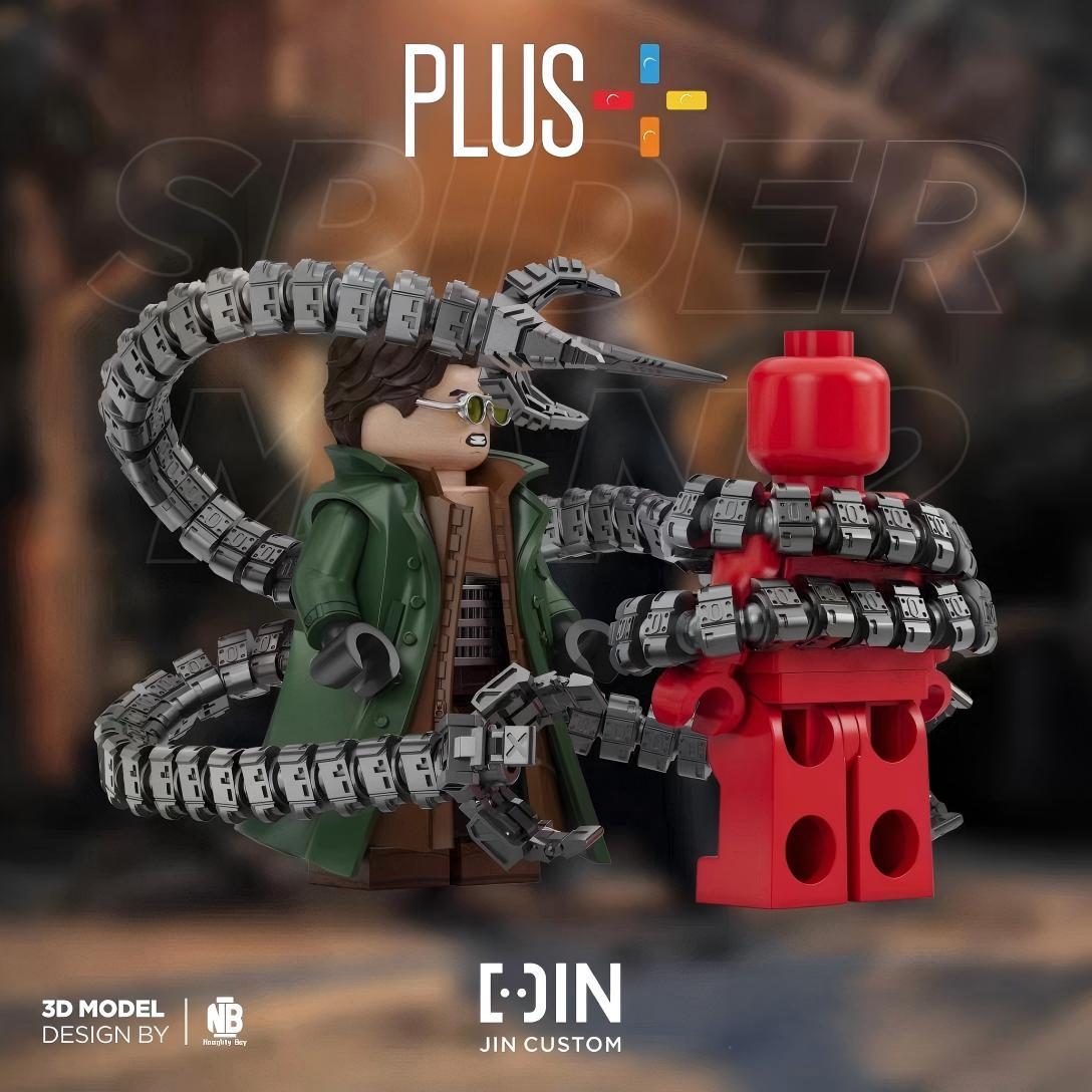 【JIN】Doctor Octopus (Spider‑Man 2) Full Set 章魚博士（蜘蛛人 2）大全套 닥터 옥토퍼스 (스파이더맨 2) 풀 세트【custom minifigures】