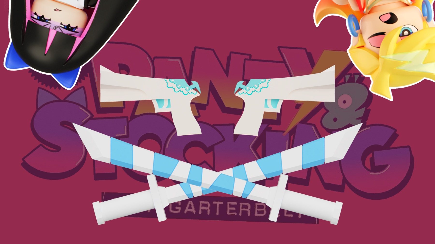 【Red】Panty & Stocking with Garterbelt 吊帶襪天使 팬티 앤 스타킹【Panty & Stocking with Garterbelt custom minifigures】