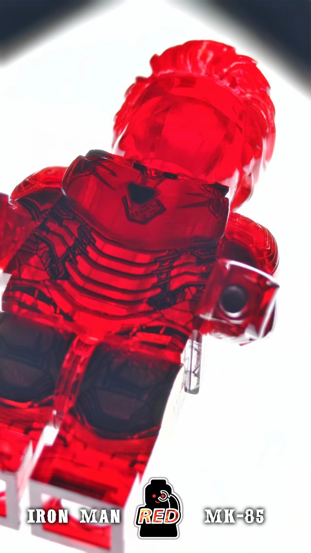 【Preorder】【Red】Tony - MK85 - Holographic Red 托尼 - MK85 - 全息紅 토니-MK85-홀로그래픽 레드【Custom Marvel Minifigures】