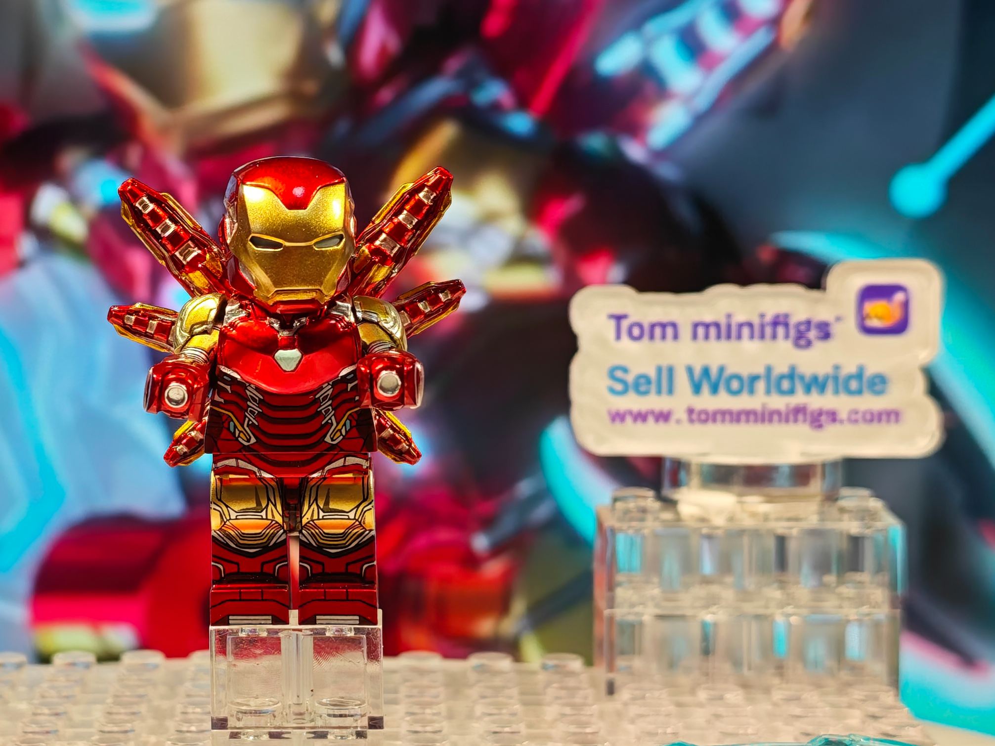 【Red】Iron Man [MK85] Main Figure 鋼鐵人 아이언맨【Custom Marvel Minifigures】