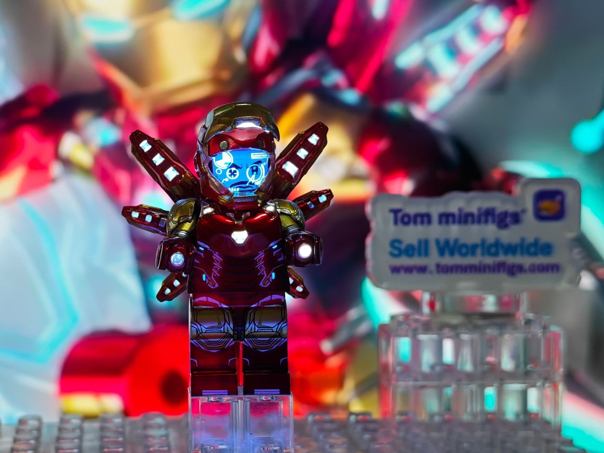 【Red】Iron Man [MK85] Main Figure 鋼鐵人 아이언맨【Custom Marvel Minifigures】