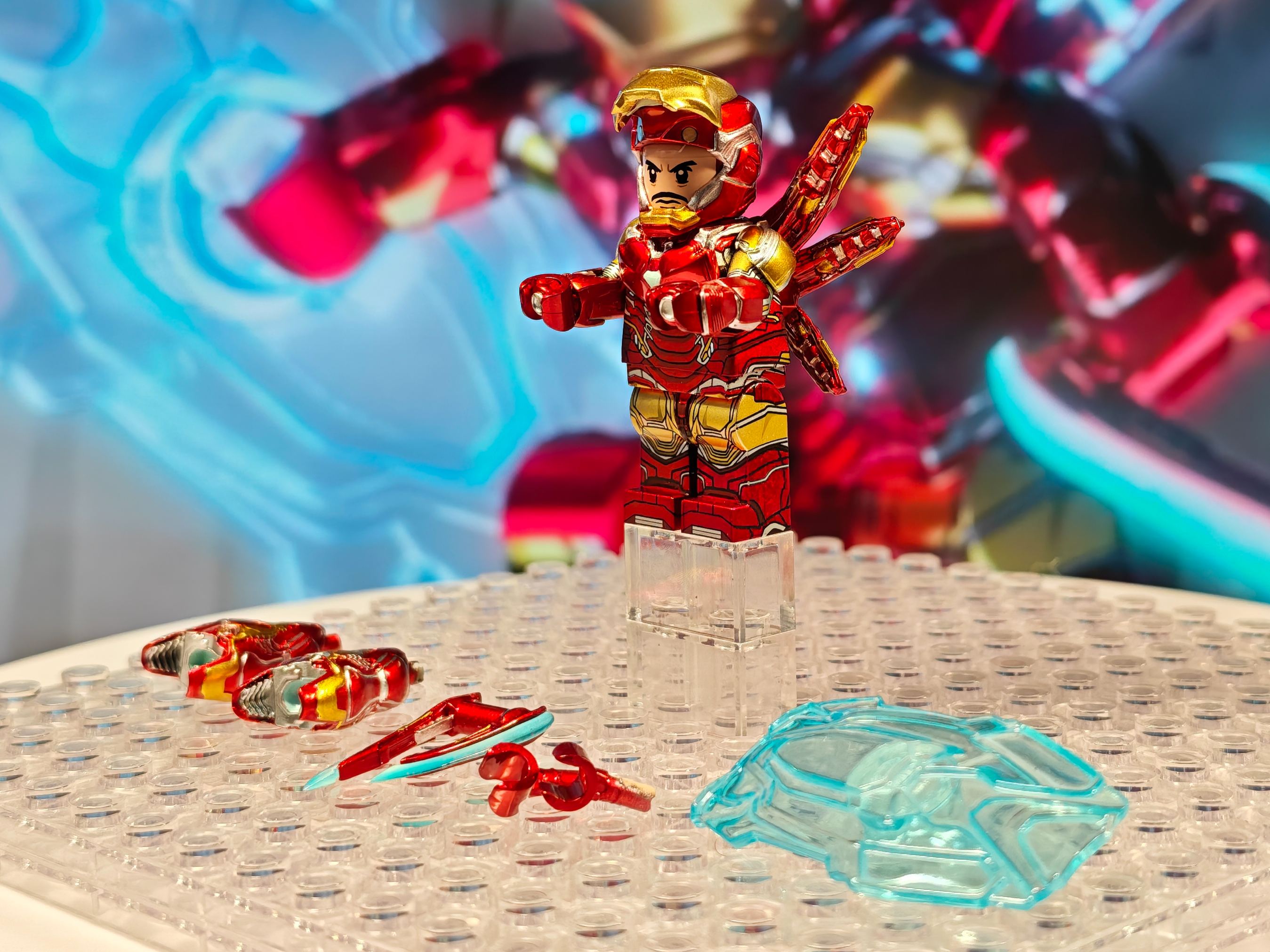 【Red】Iron Man [MK85] Main Figure 鋼鐵人 아이언맨【Custom Marvel Minifigures】