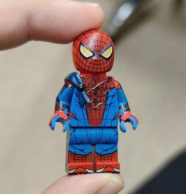 【JIN】Garfield‑version Spider‑Man V2 (The Amazing Spider‑Man)・Battle‑Damaged 加菲版蜘蛛人 V2（驚奇蜘蛛人）・戰損版 가필드 버전 스파이더맨 V2 (어메이징 스파이더맨)・배틀데미지【custom minifigures】