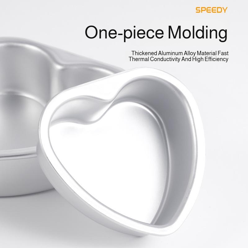 FCM anodized aluminum alloy solid bottom movable bottom heart shaped cheese chiffon cake mold