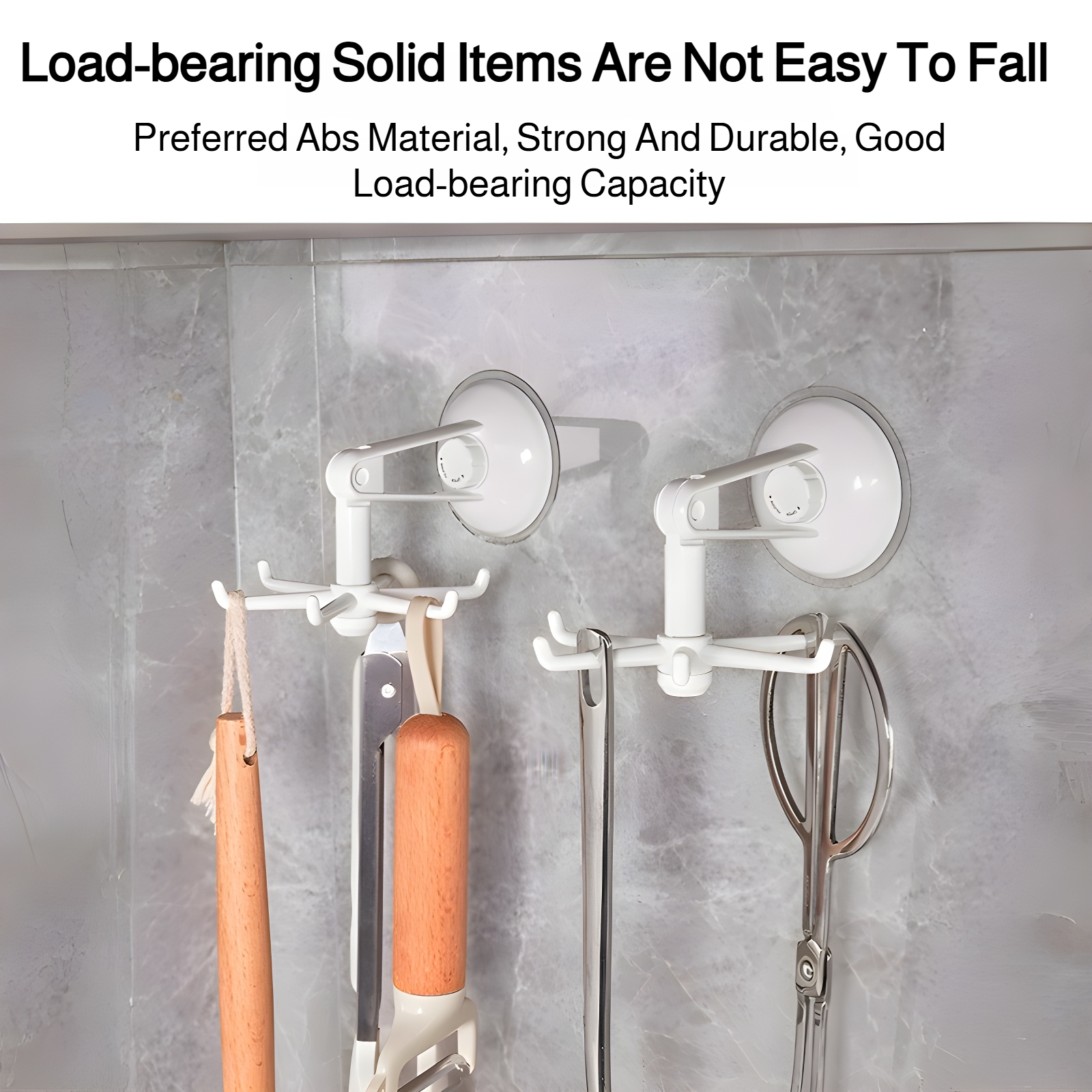 360 degree rotatable hook kitchen spatula storage wall mounted punch-free wall mount strong adhesive